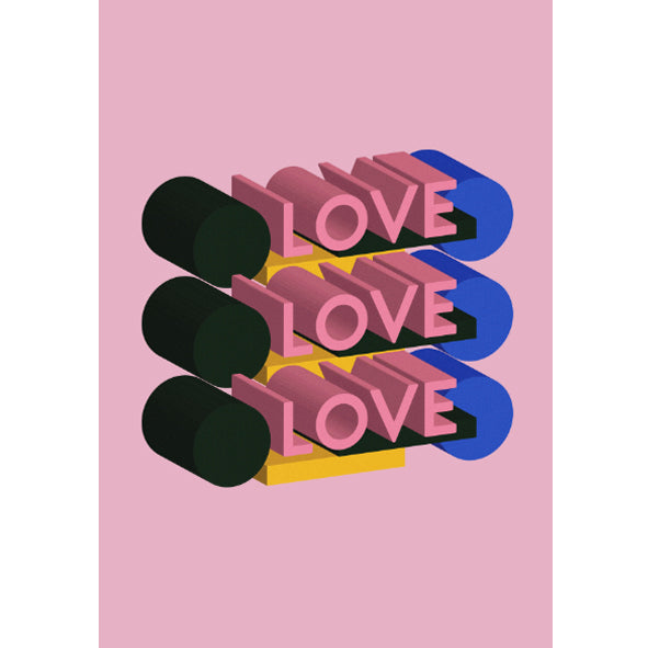 LOVE LOVE LOVE Print | The Love Collection