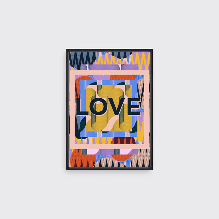Love Art Print - Navy / Pink | The Love Collection